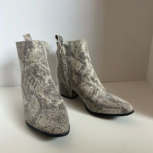 Snakeskin Ankle Boots